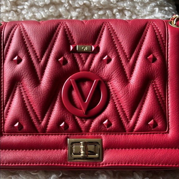 Valentino Red Quilted Leather Shoulder Bag - Picture 5 of 5